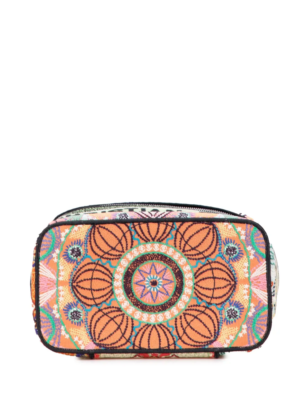 Pre-owned Dior 2020 Embroidered Canvas  In Lights Travel Case Vanity Bag In Pink