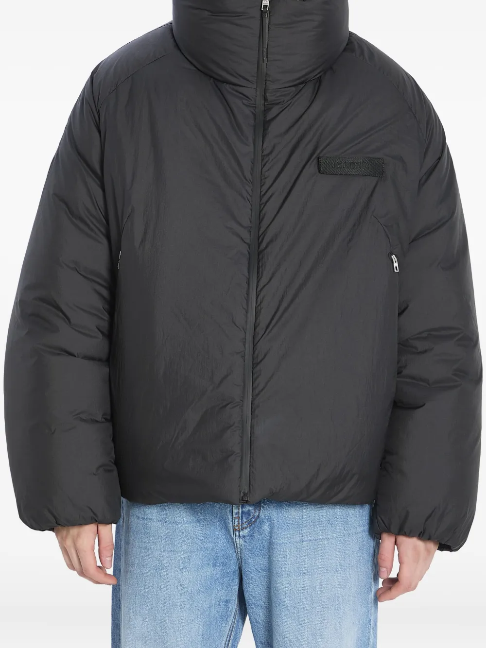 Jacquemus Quilted Jacket With High Collar And Pockets In Multi