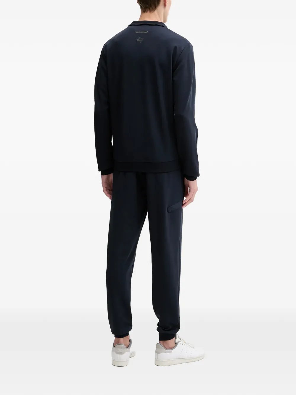 Ea7 Emporio Armani logo-detail drawstring tracksuit set (set of two) Blauw