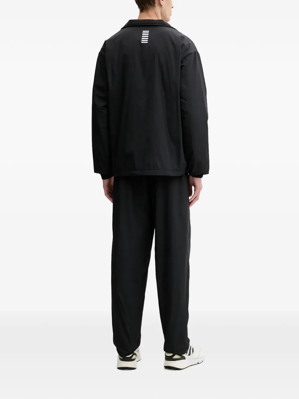 Ea7 Core Identity Zip-up Logo Tracksuit In Black