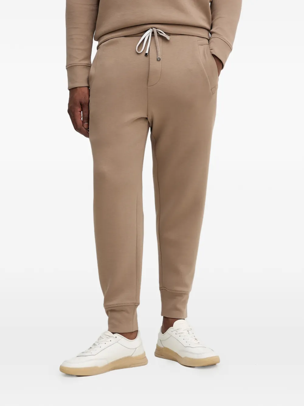 Emporio Armani drawstring logo-detail track pants - Toni neutri
