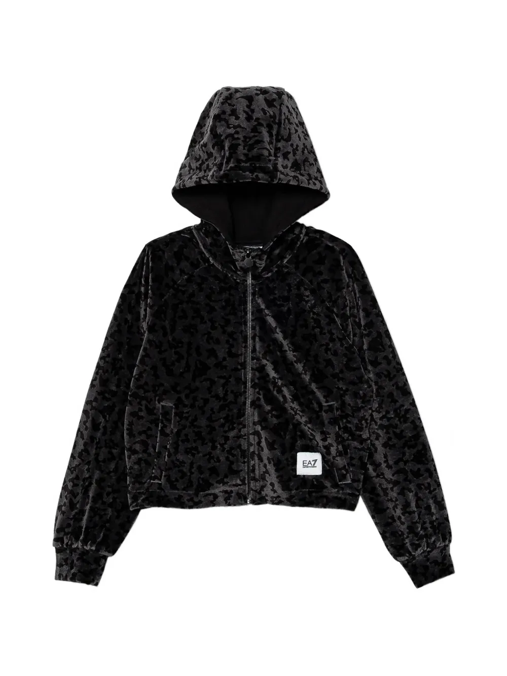 Ea7 Emporio Armani hooded printed hoodie - Nero