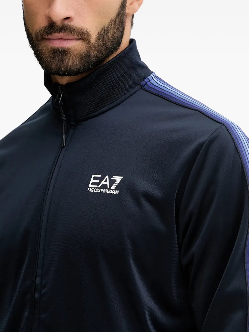 Ea7 Logo-detail Stripe Tracksuit Set (set Fo Two) In Blue