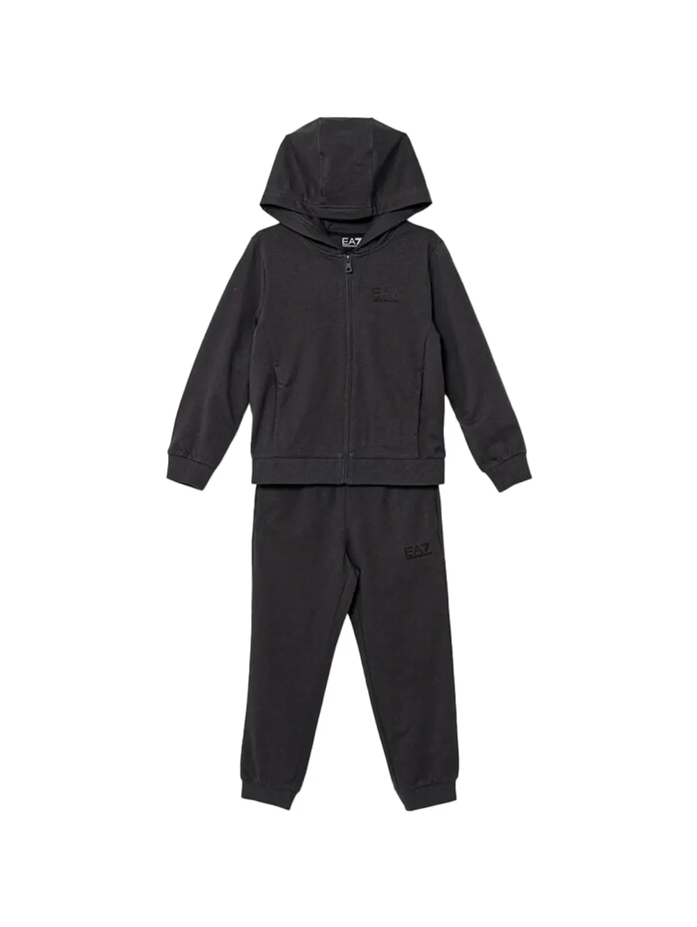 Ea7 Emporio Armani hooded logo-detail tracksuit set - Grigio