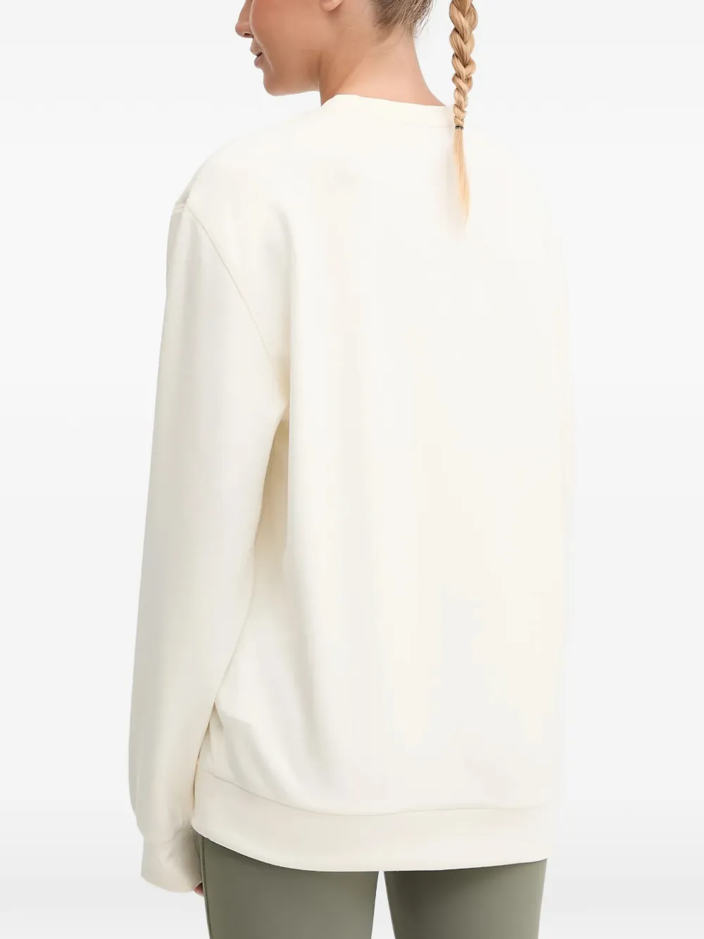 Ea7 Crew-neck Long-sleeve Sweatshirt In Neutral