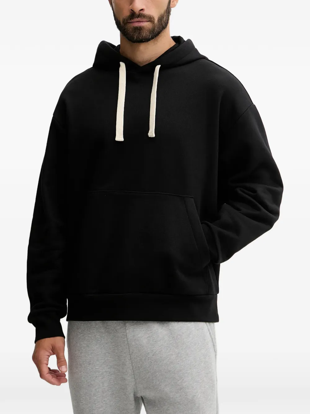 Ea7 Emporio Armani long-sleeve drawstring hoodie - Nero