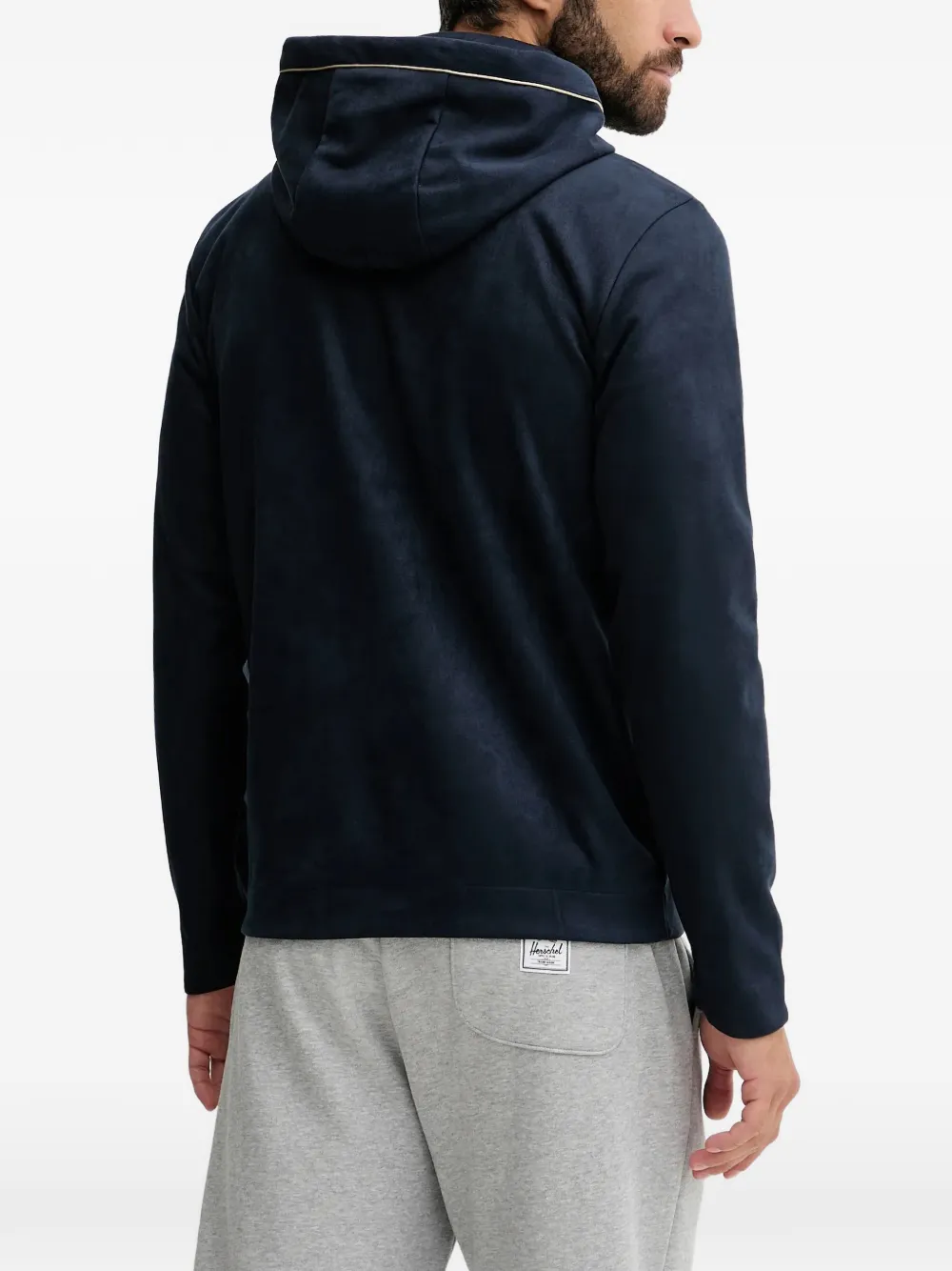 Ea7 Zip-up Hoodie In Blue