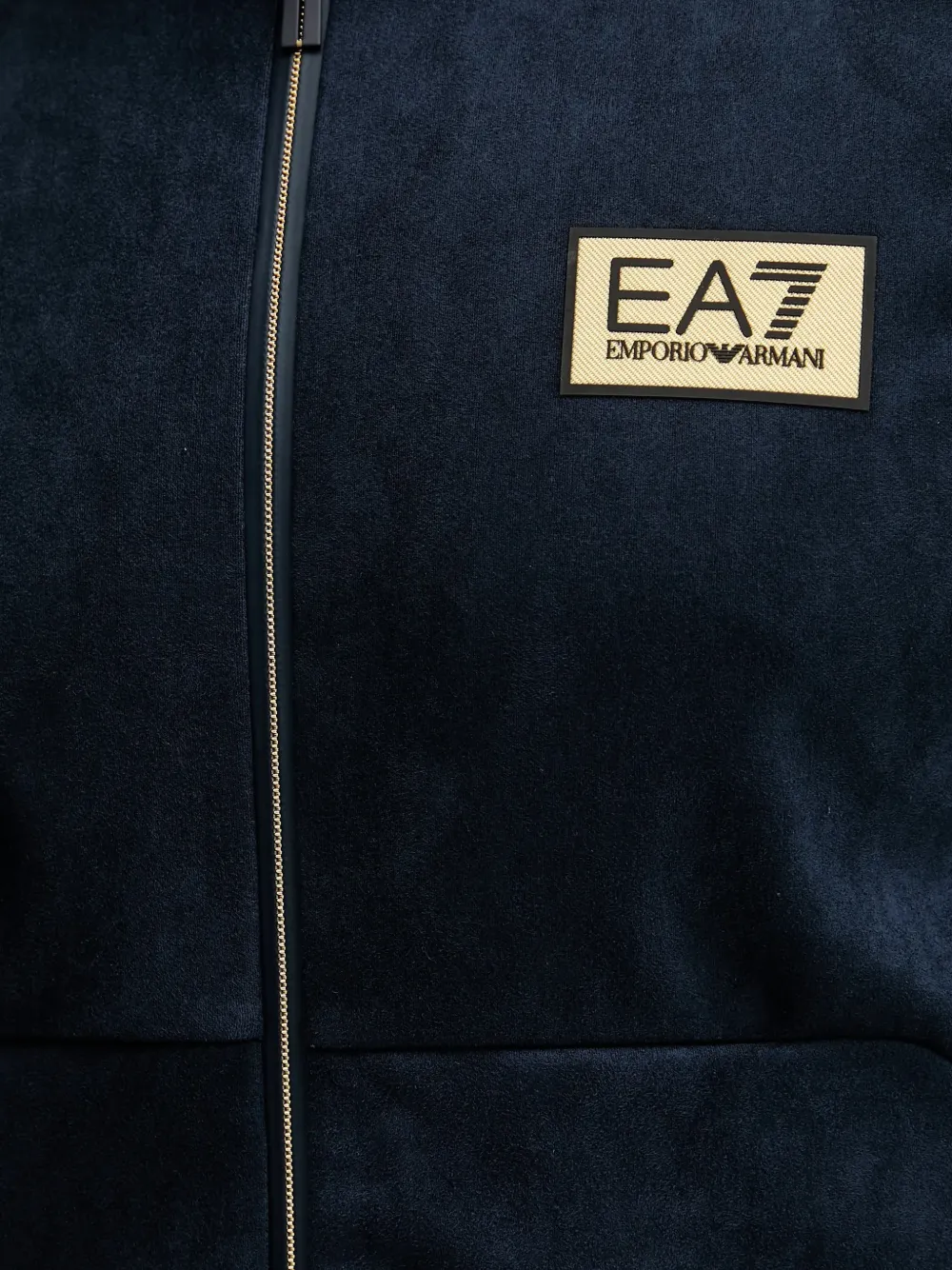 Ea7 Zip-up Hoodie In Blue