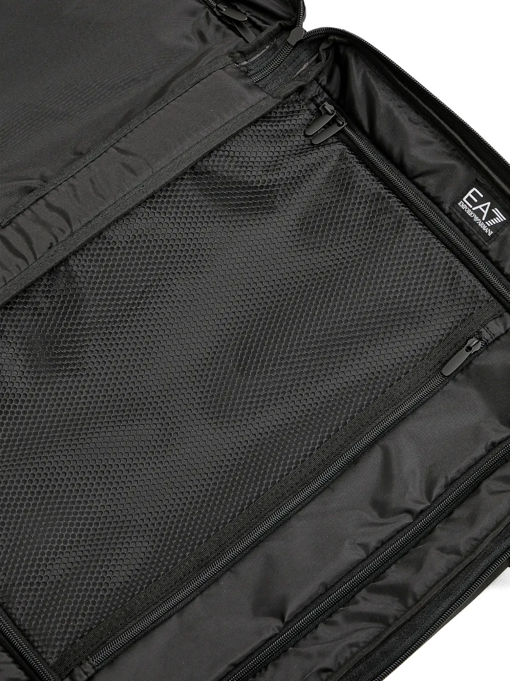 Ea7 Emporio Armani logo-detail top-handle luggage Zwart