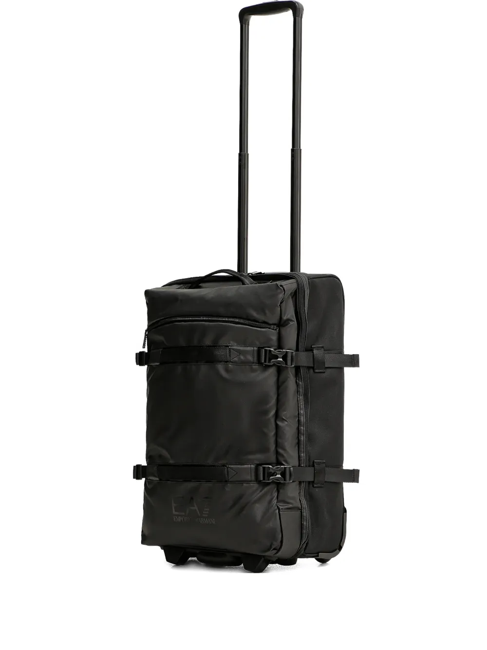 Ea7 Emporio Armani logo-detail top-handle luggage - Nero