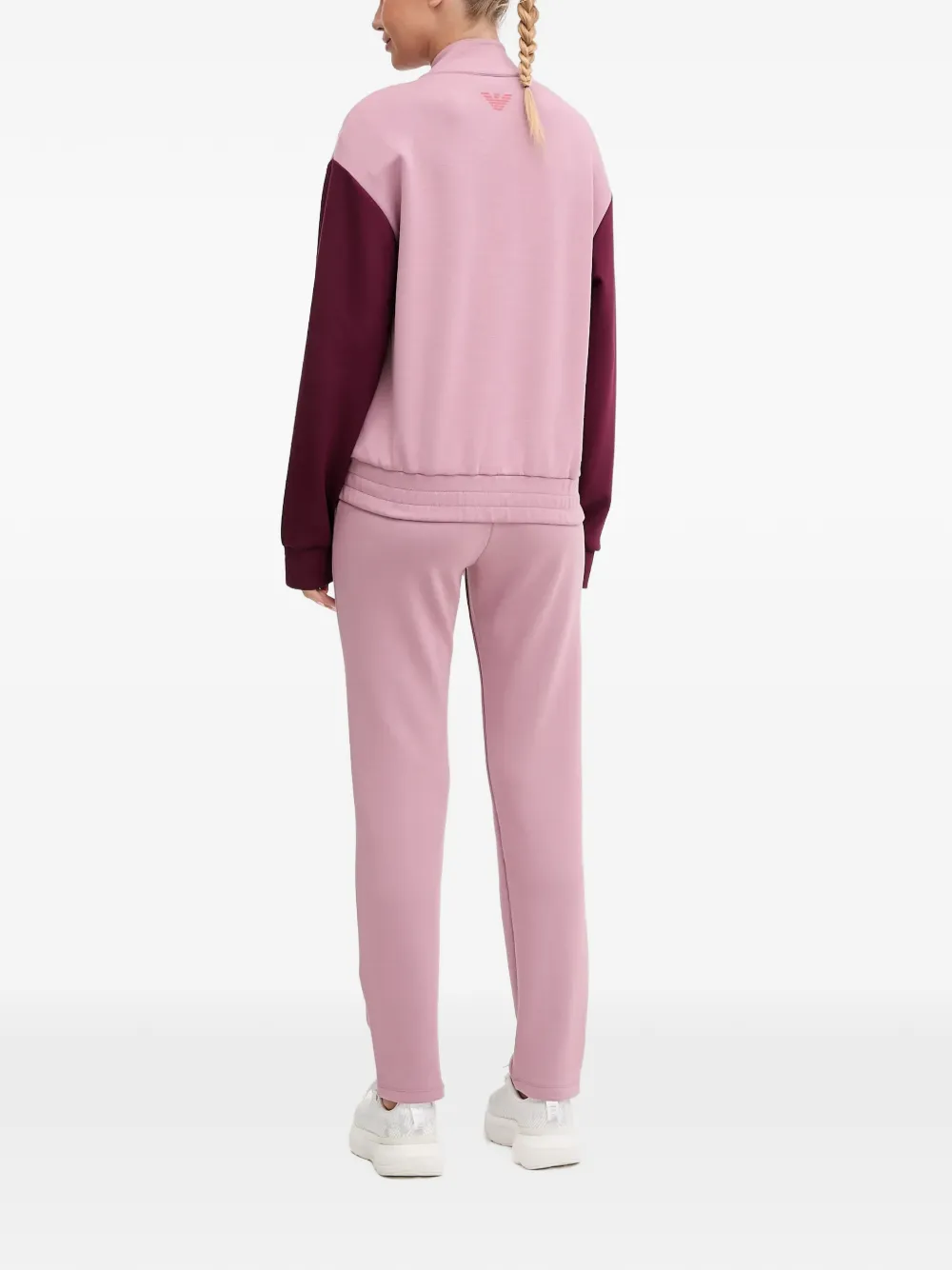 Ea7 Tennis Pro Zip-up Logo Tracksuit In Pink