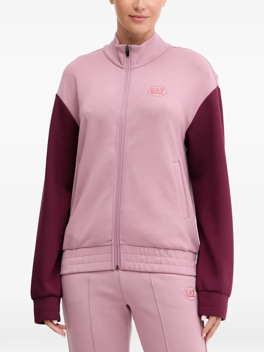 Ea7 Emporio Armani Tennis Pro zip-up logo tracksuit - Rosa