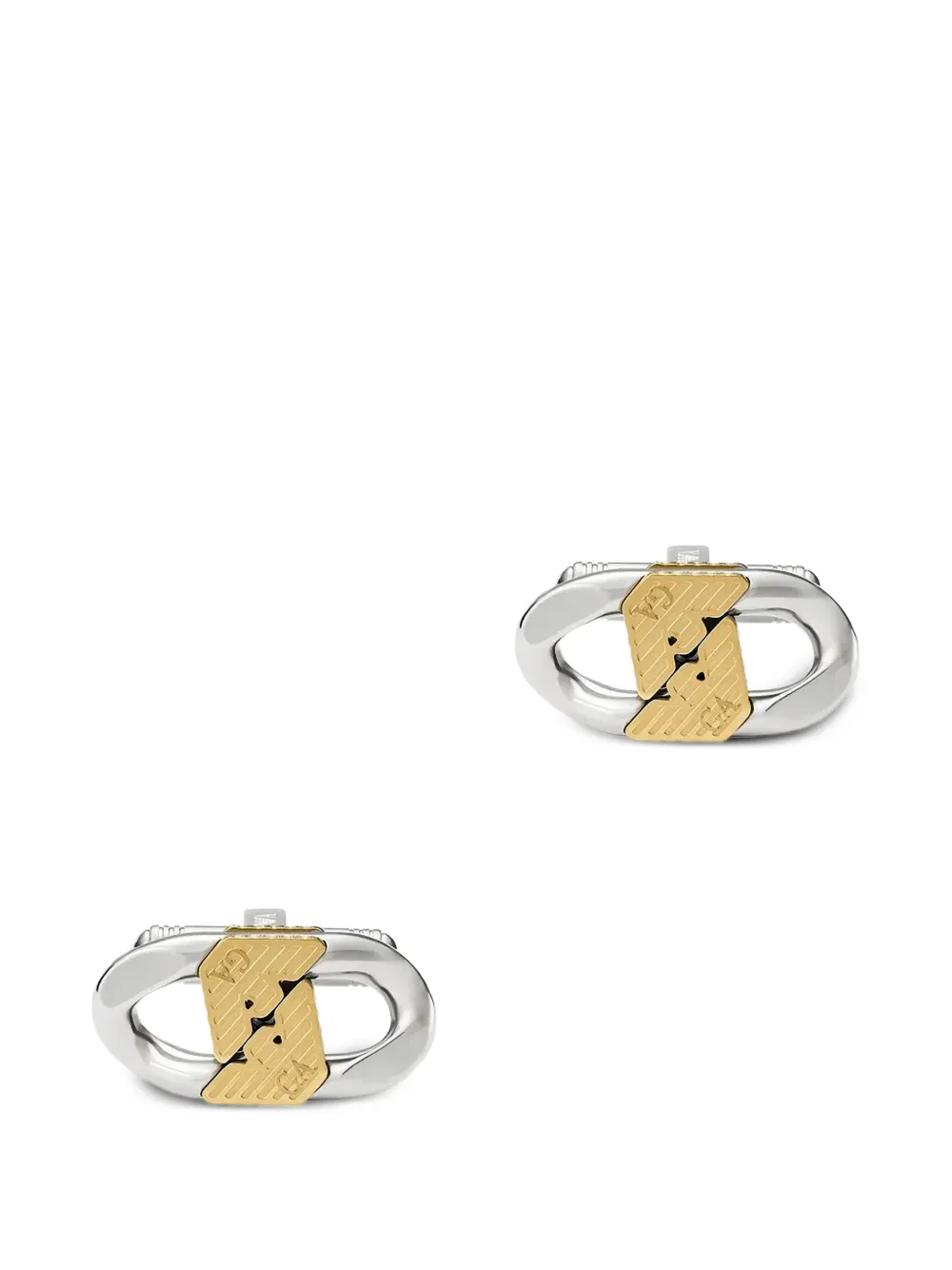 Emporio Armani logo-detail cufflinks – Silver Emporio Armani logo-detail cufflinks – Silver