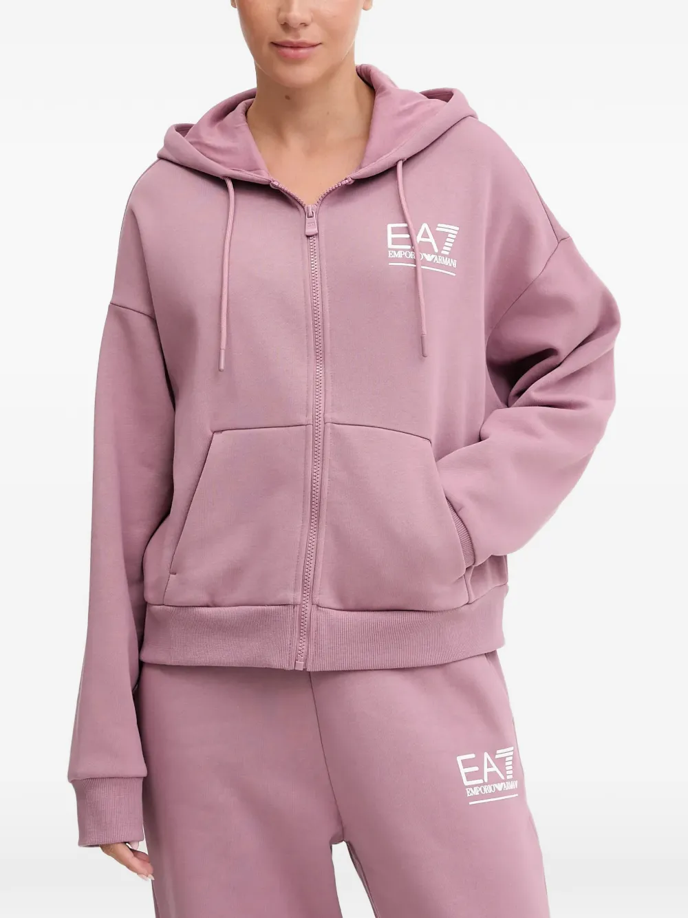 Ea7 Logo-detail Tracksuit Set (set Of Two) In Pink