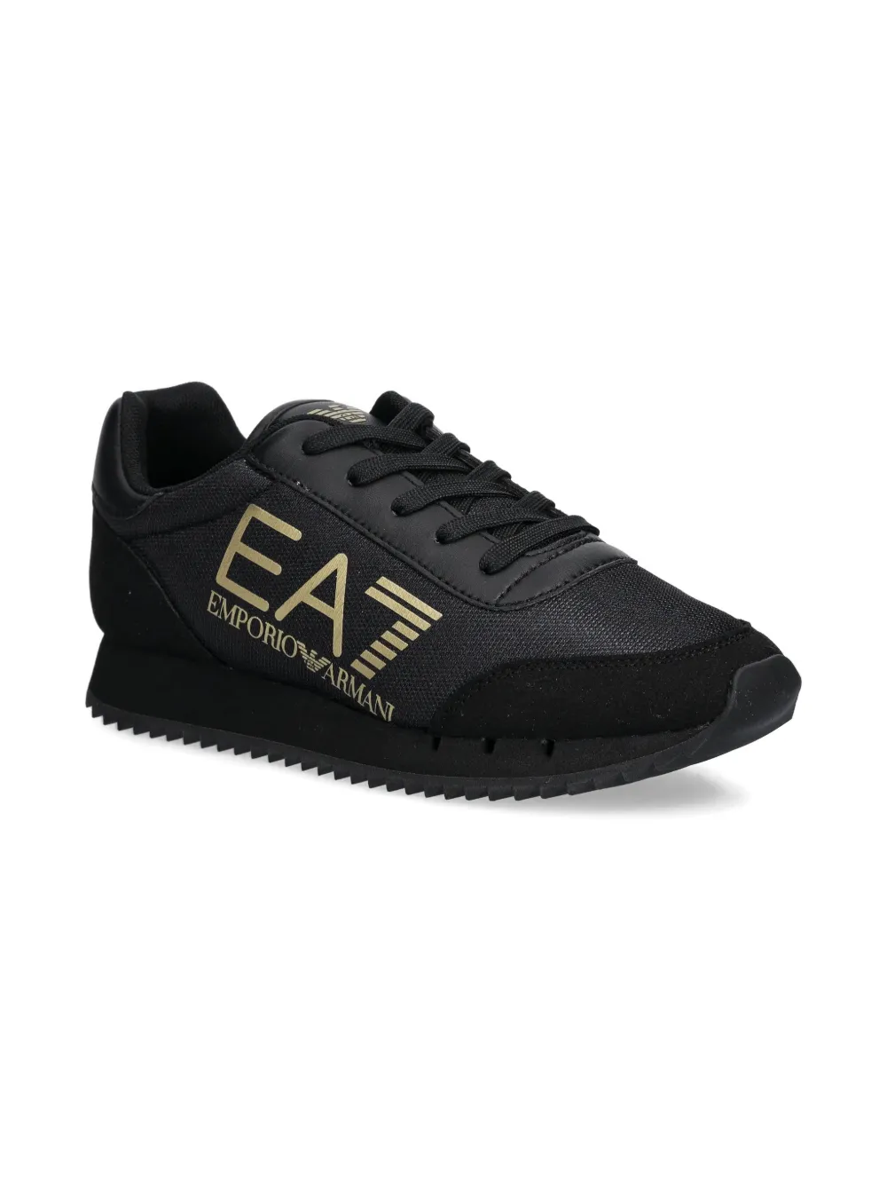 Ea7 Emporio Armani logo-detail lace-up sneakers - Nero