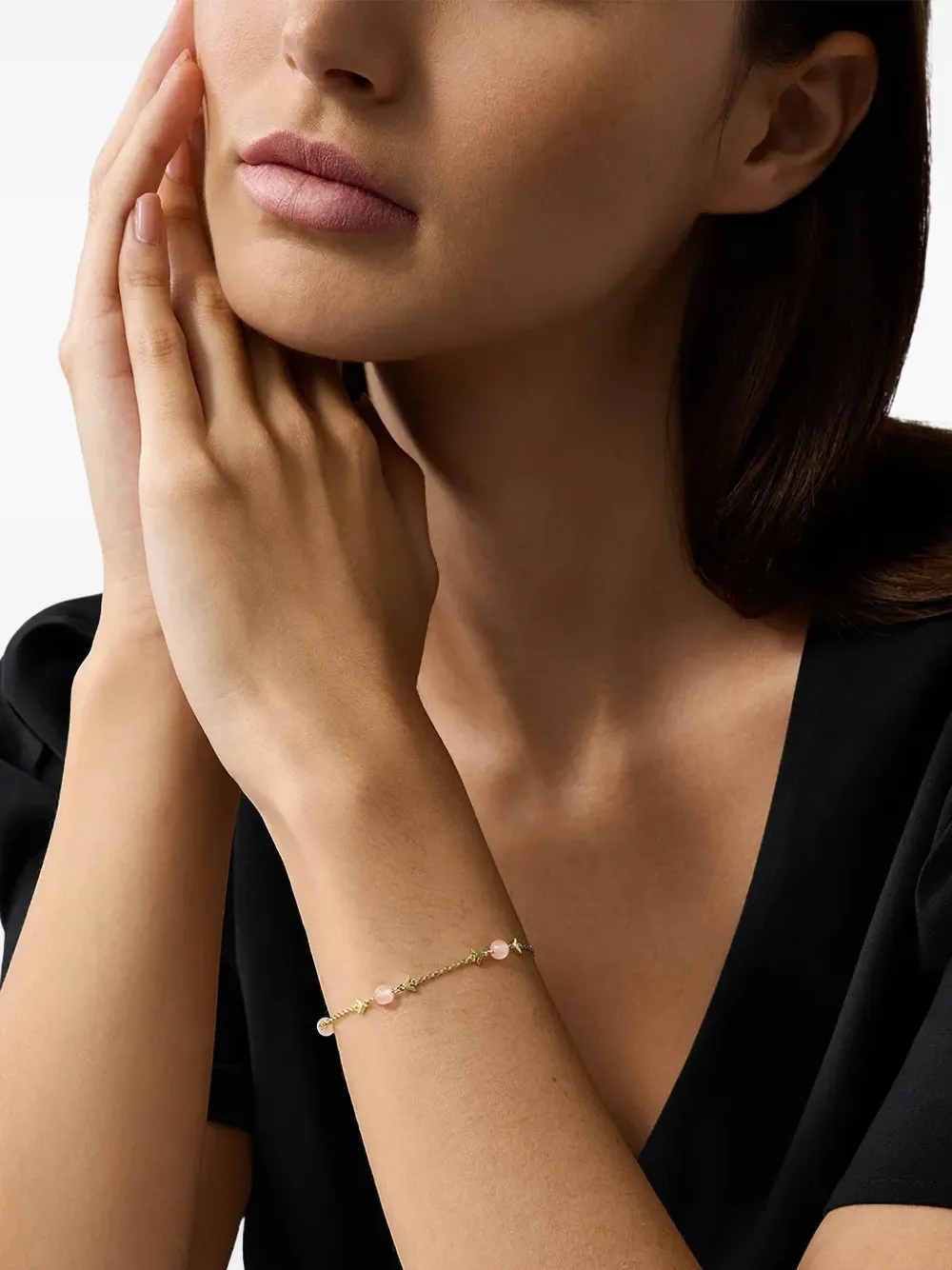Emporio Armani bead-detail bracelet - Goud