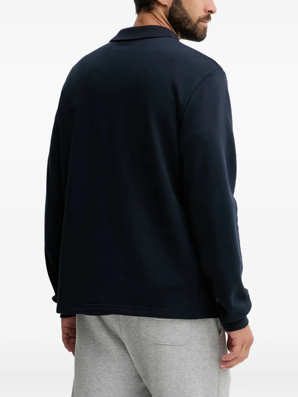 Ea7 Half-zip Logo Sweater In Blue