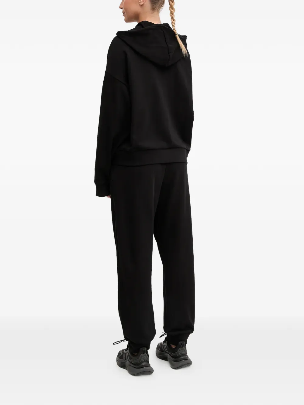 Ea7 Logo-detail Zip-up Drawstring Track Pants Set (set Of Two) In Black