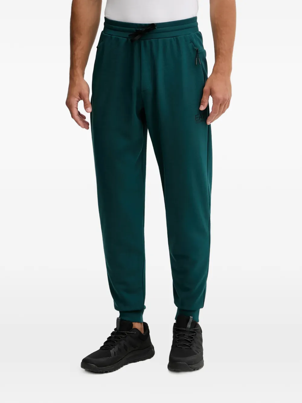 Ea7 Zip-up Hooded Tracksuit Set (set Of Two) In Green