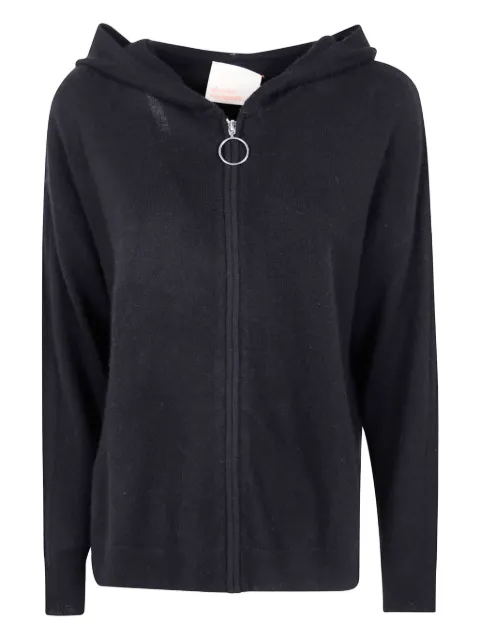 absolut cashmere hooded zip-front cashmere cardigan
