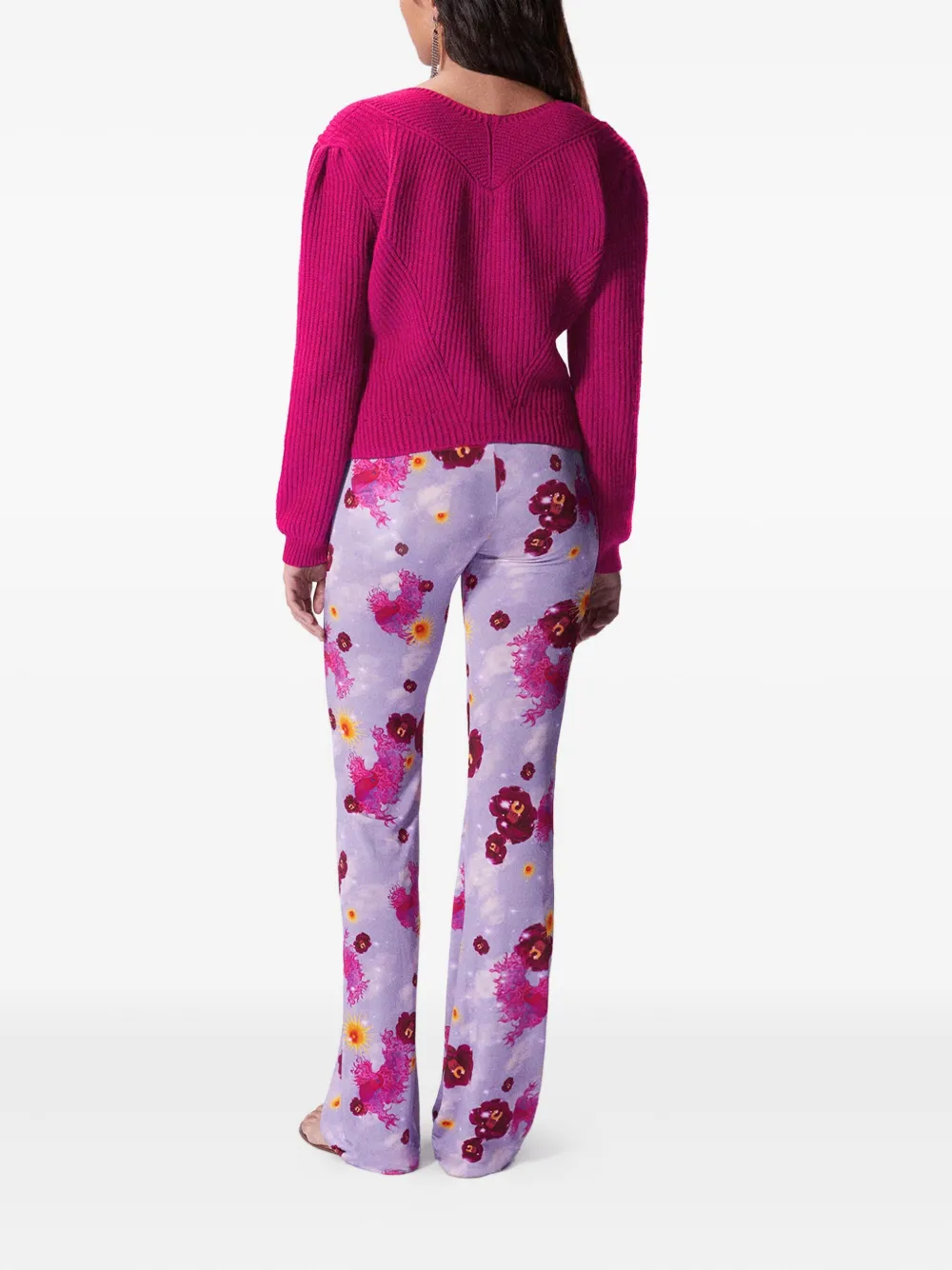 Maccapani Floral-print Trousers In Multi