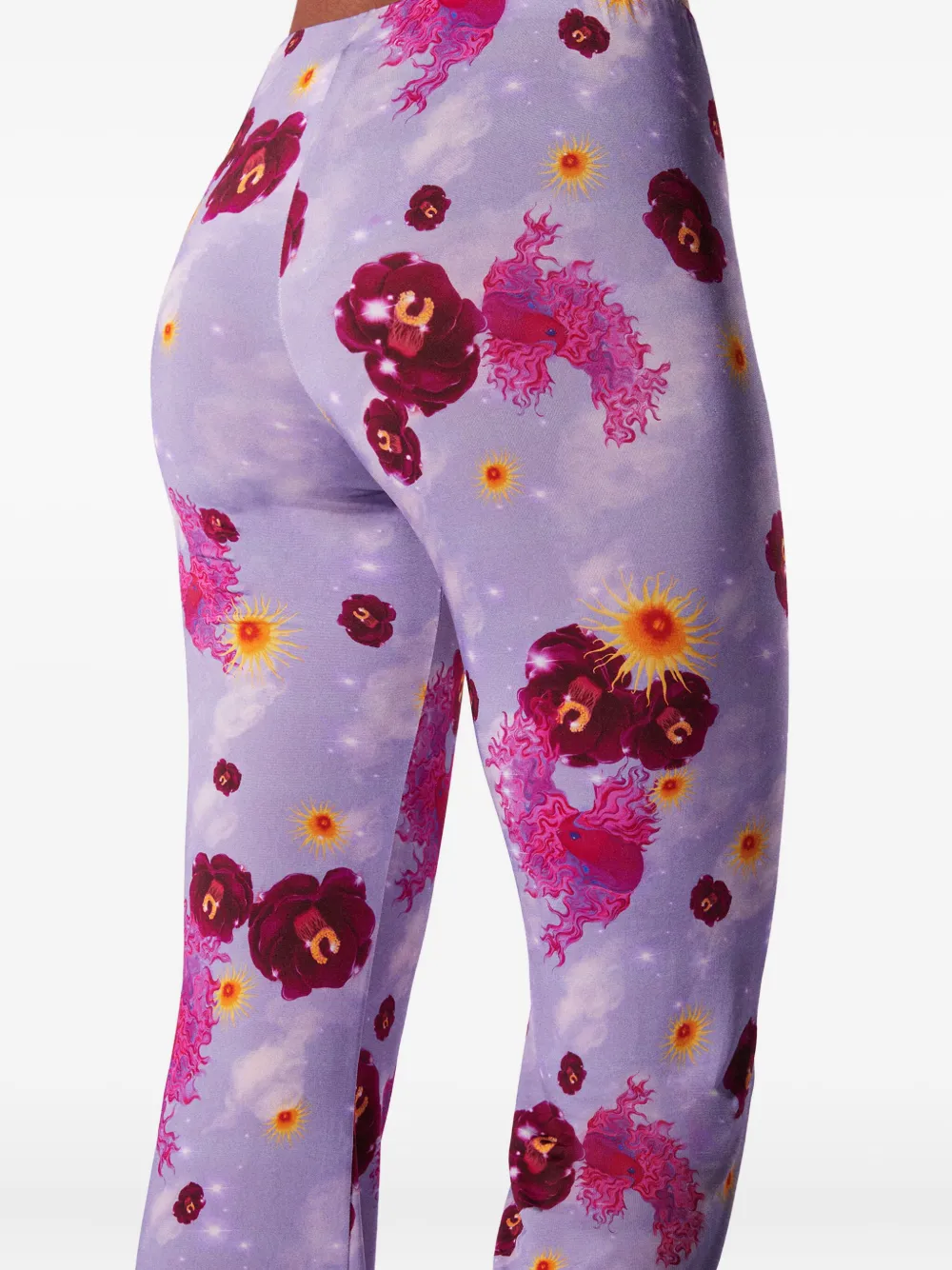 Maccapani Floral-print Trousers In Multi