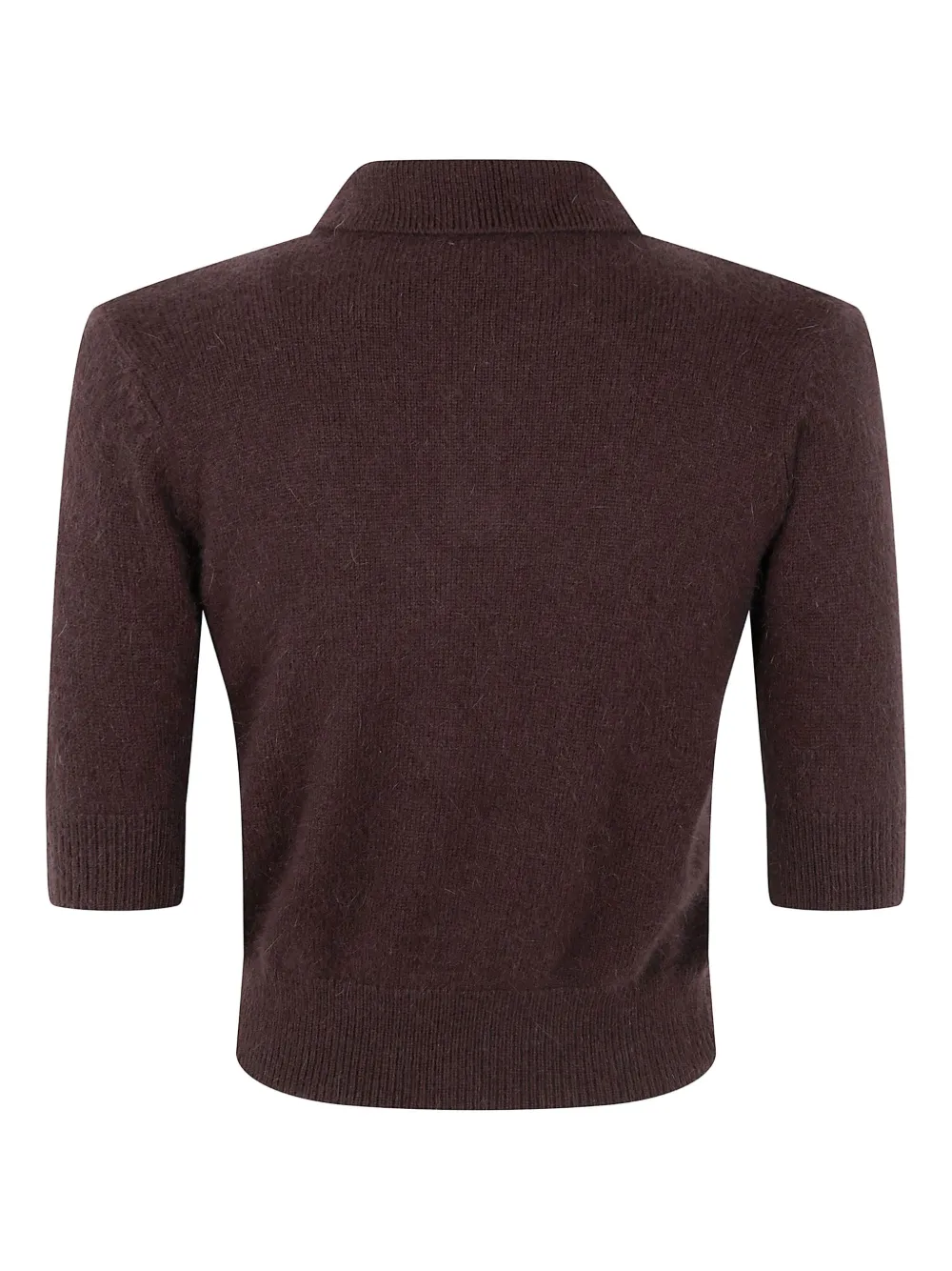 TWINSET polo-neck short-sleeve top - Bruin