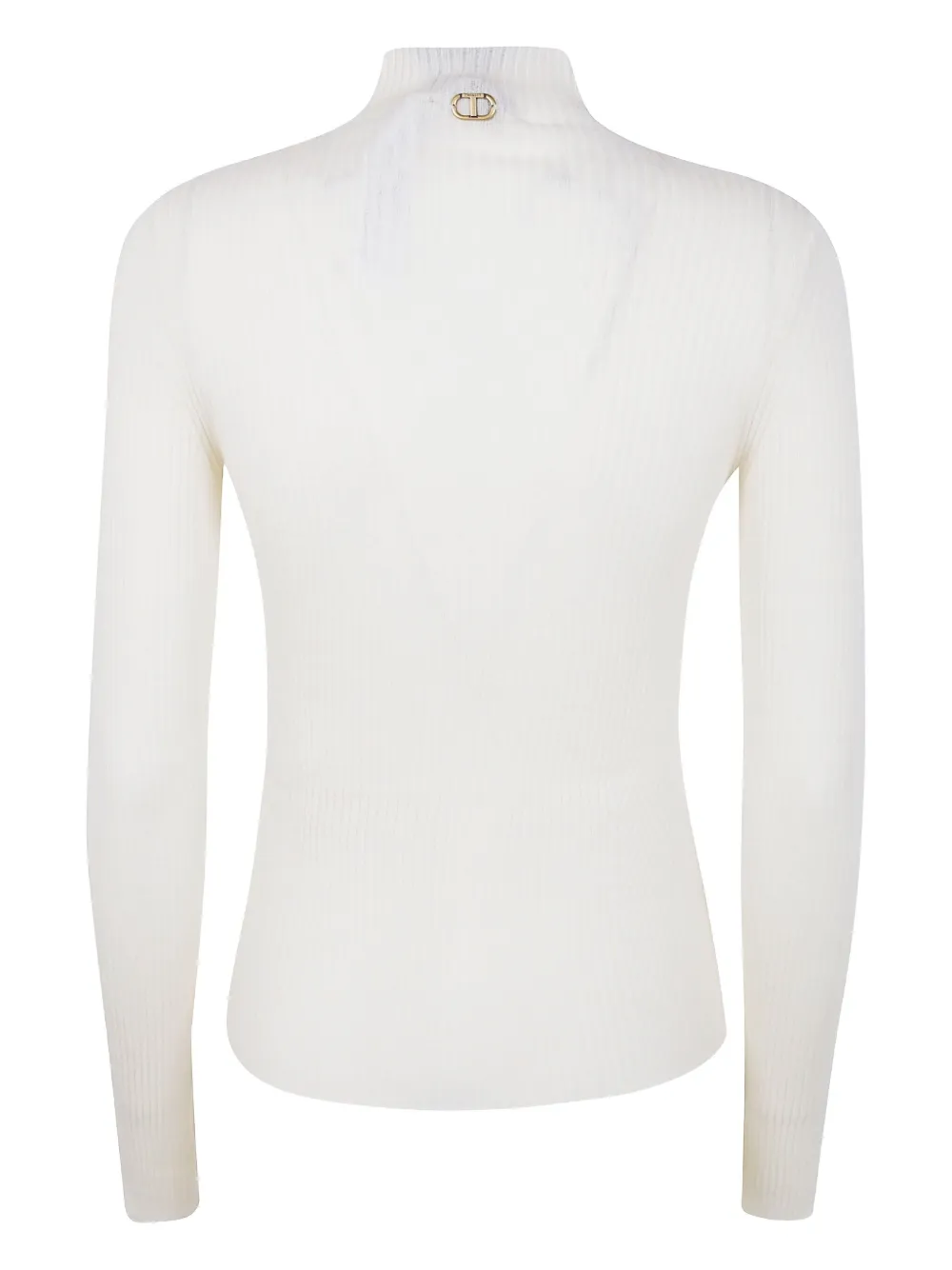 Twinset Twin-set Turtle Neck Sweater In White