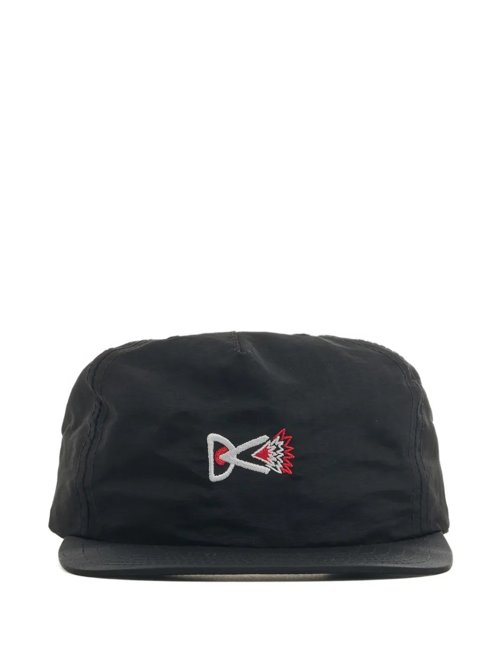 District Vision Embroidered-panel Cap In Black