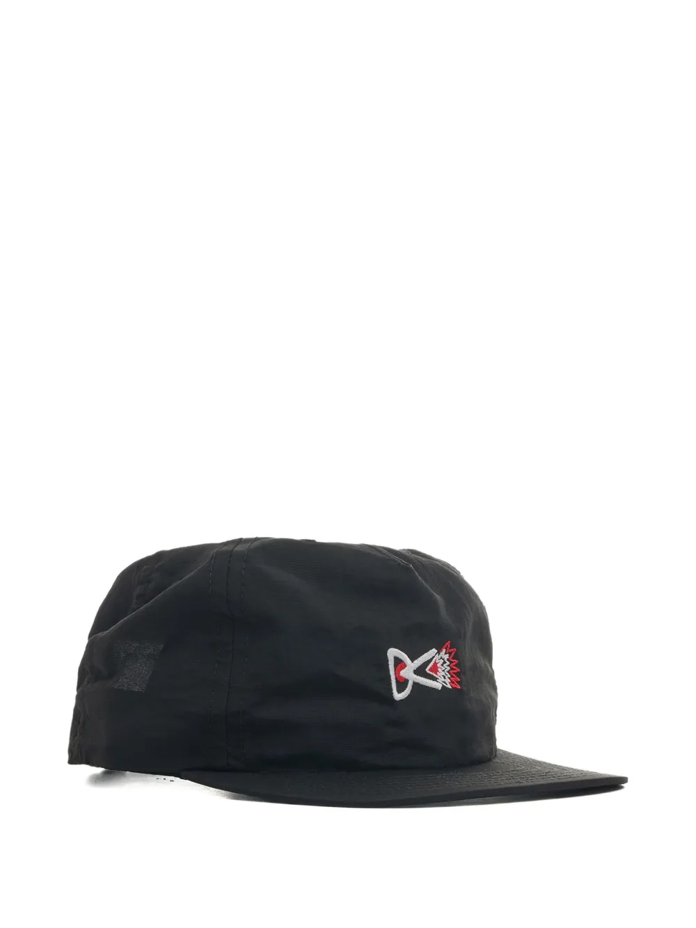 District Vision Embroidered-panel Cap In Black