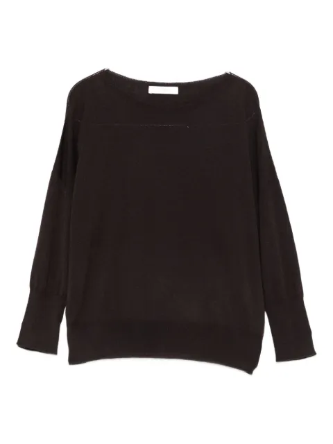 Incotex boat-neck three-quarter sleeve sweater
