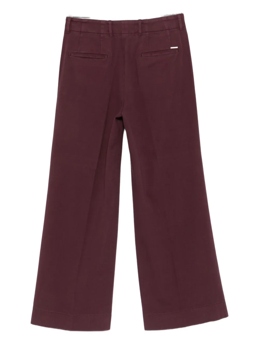 Incotex Broek met wijde pijpen - Rood