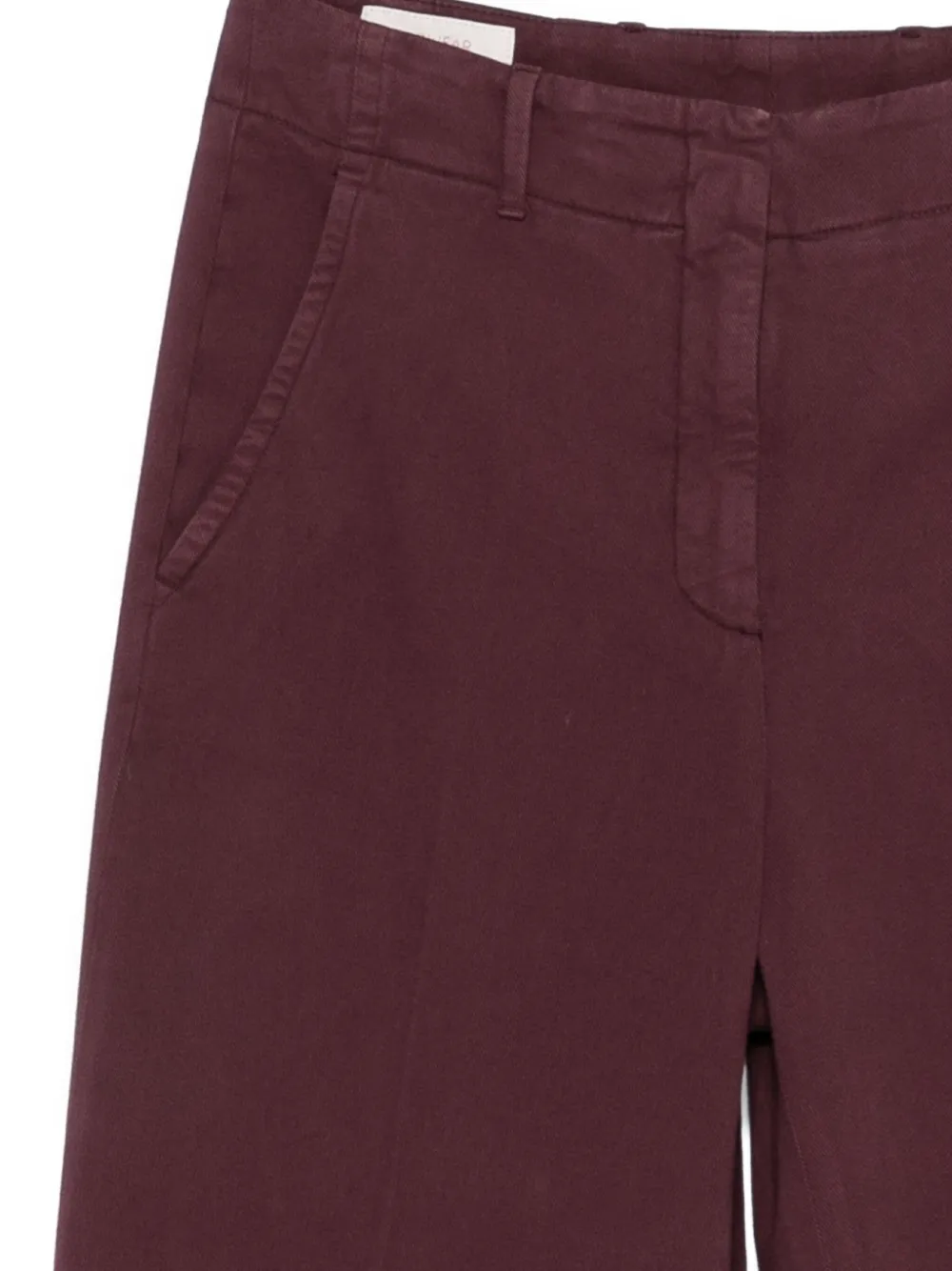 Incotex Broek met wijde pijpen Rood