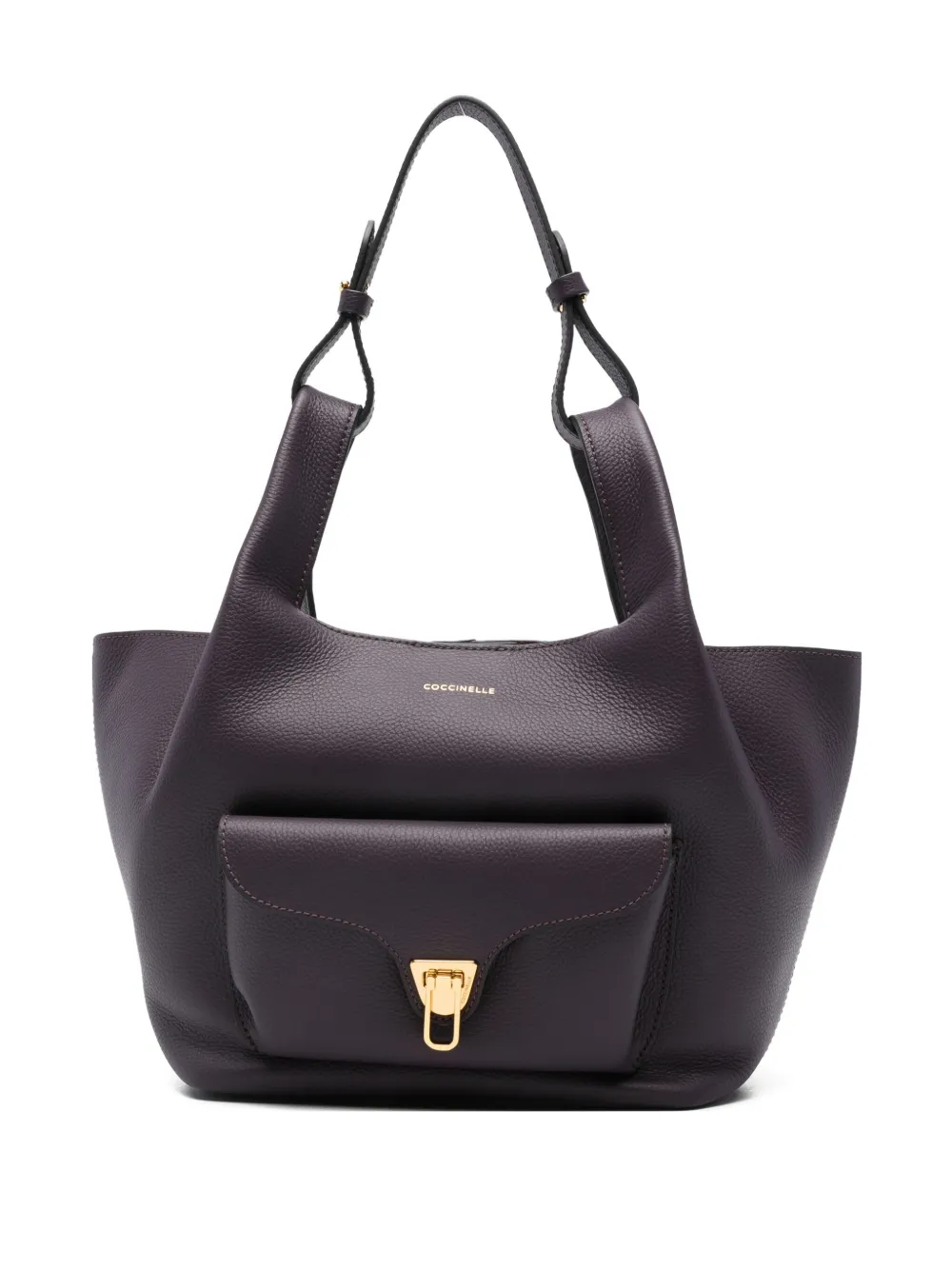 Coccinelle knotted-handle leather shoulder bag - Viola