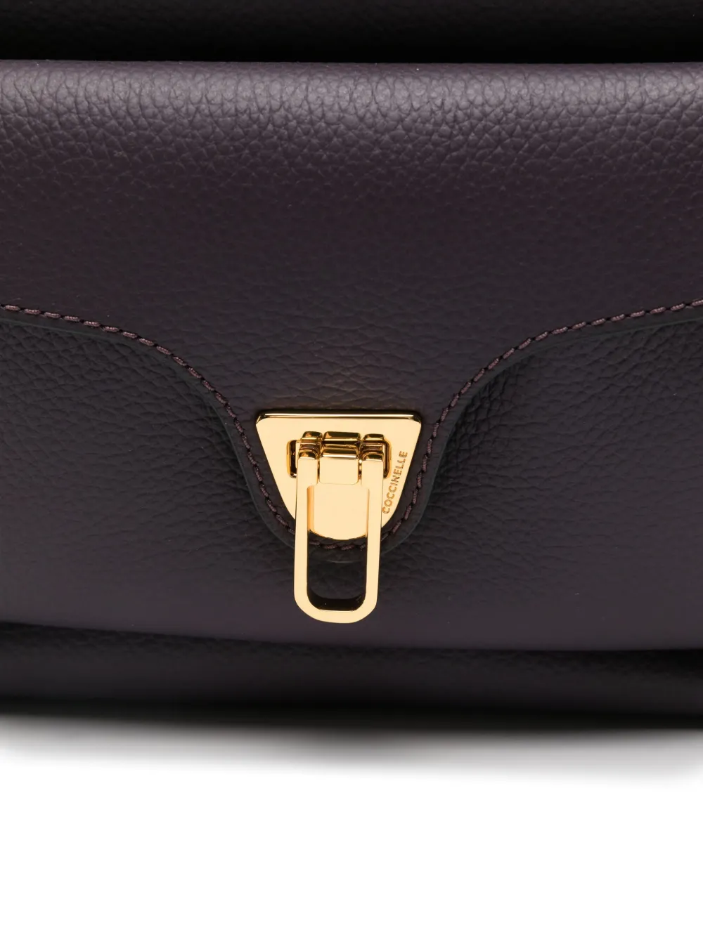 Coccinelle Leren schoudertas met geknoopte handgreep Paars