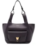 Coccinelle knotted-handle leather shoulder bag - Purple