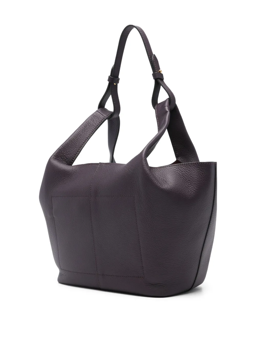 Coccinelle Leren schoudertas met geknoopte handgreep Paars