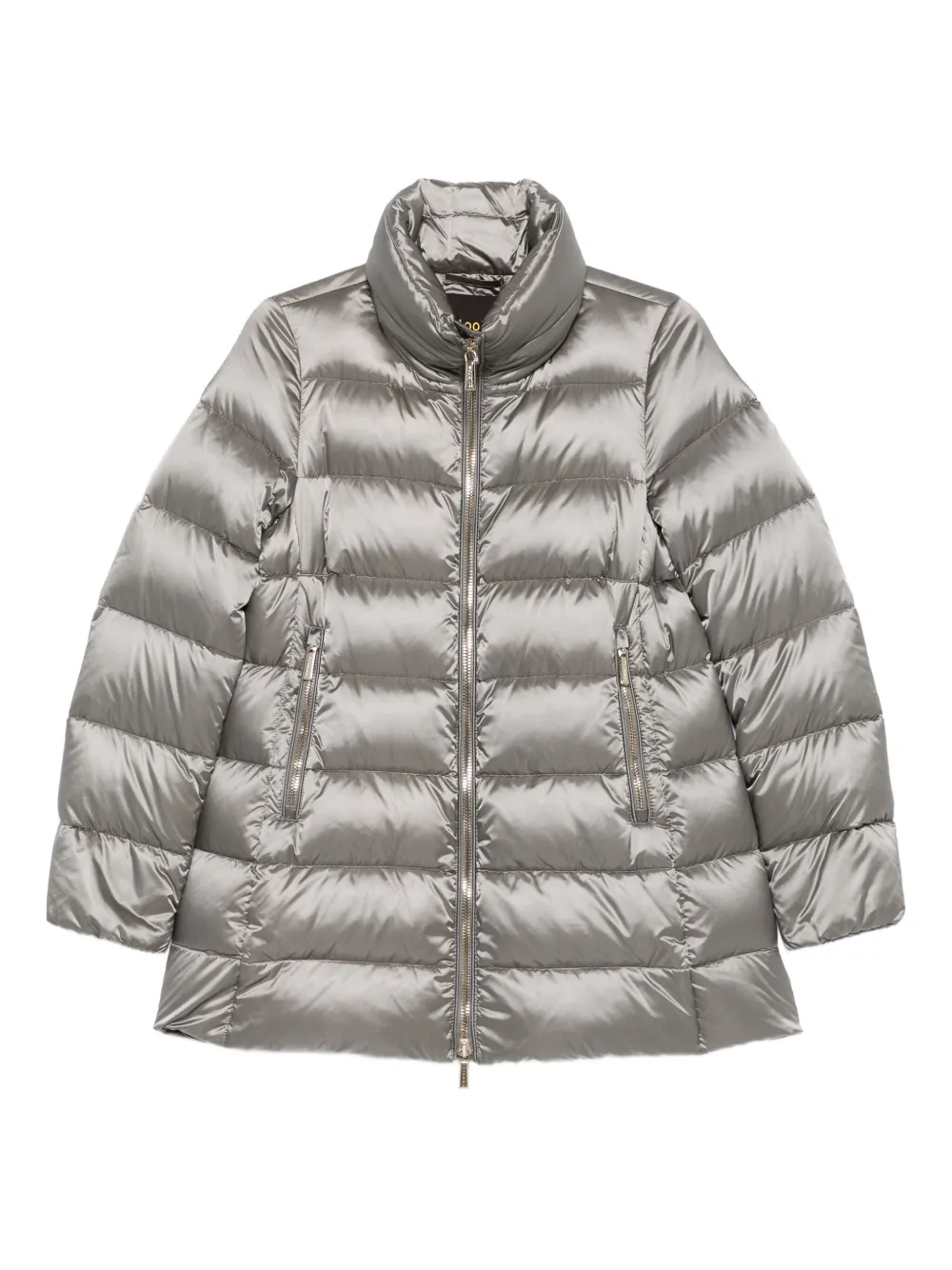 Moorer quilted high-neck jacket | Silver | Image 1
