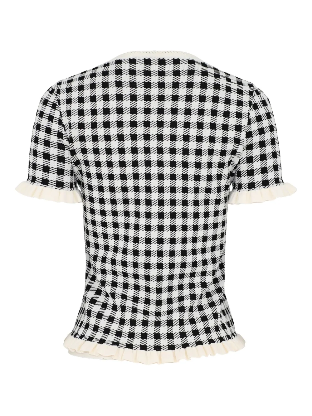 Sea gingham-pattern blouse - Wit