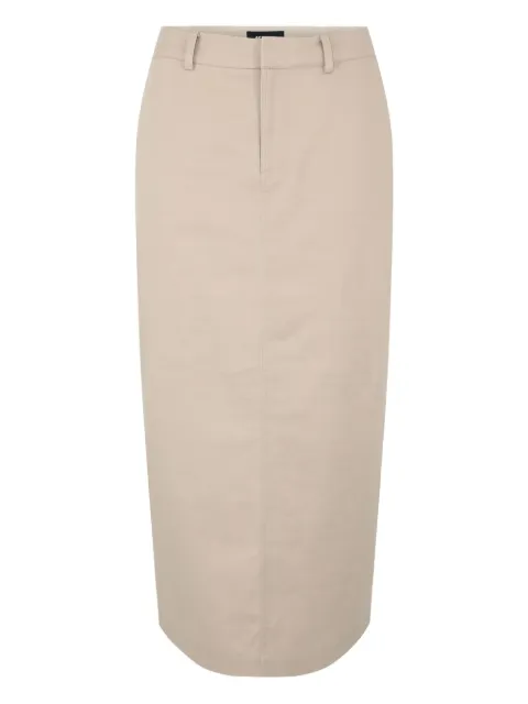 Seroya rear-vent midi skirt