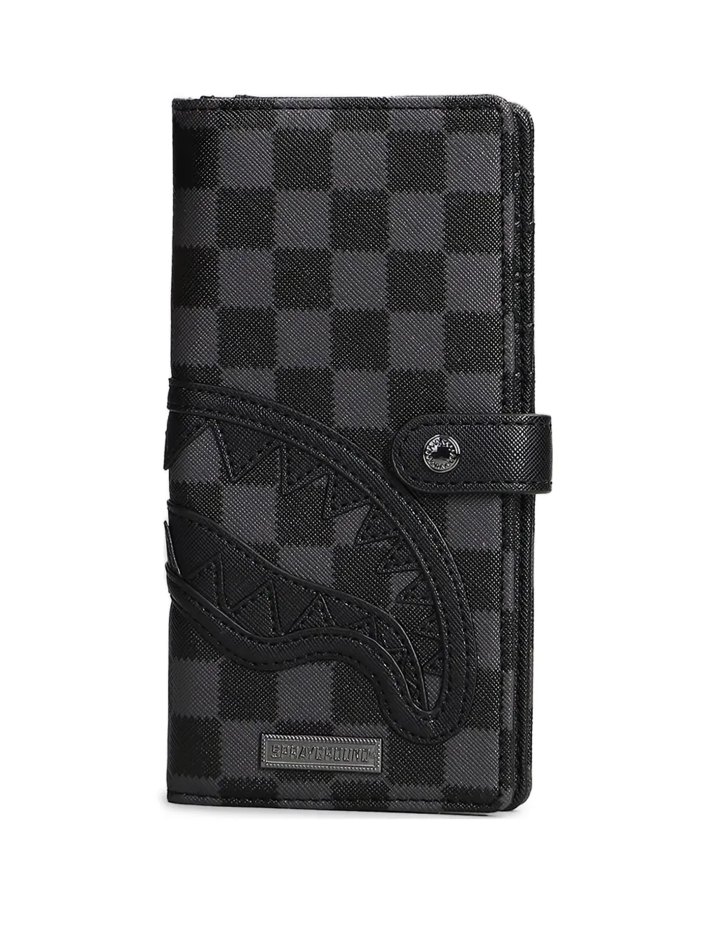 Sprayground chequered shark wallet | Black | Image 1