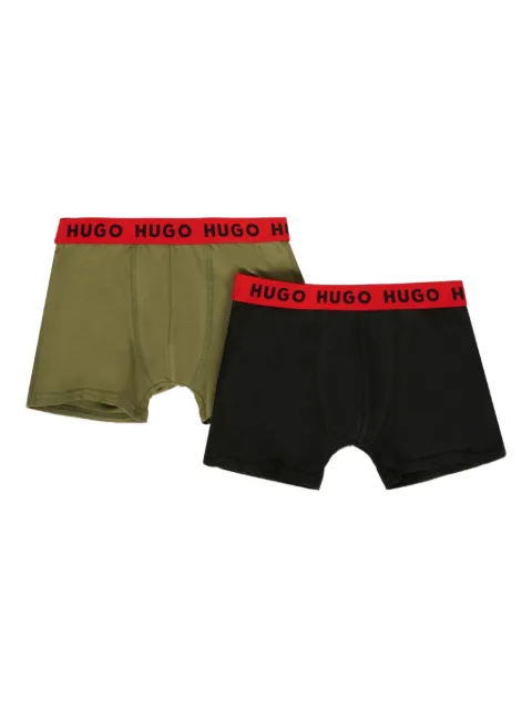 HUGO KIDS logo-waistband boxer set (set of two) 