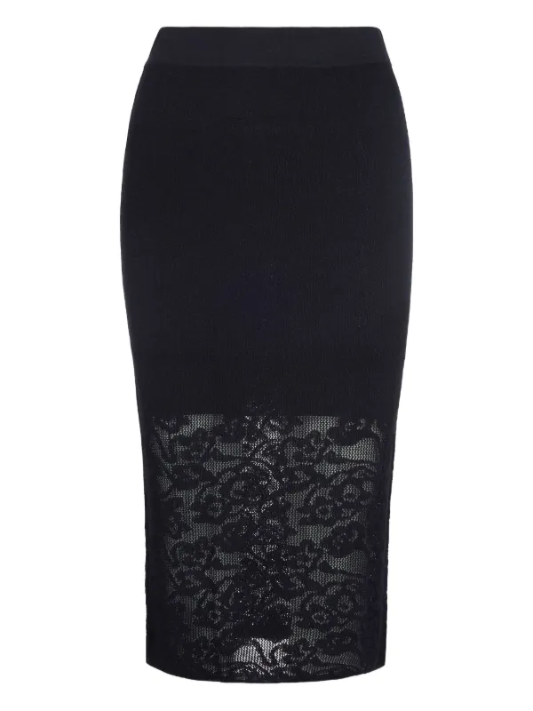 Jupe Crayon Noire Marks And Spencer – Dentelle, Taille 16 (Neuve Sans étiquette)
