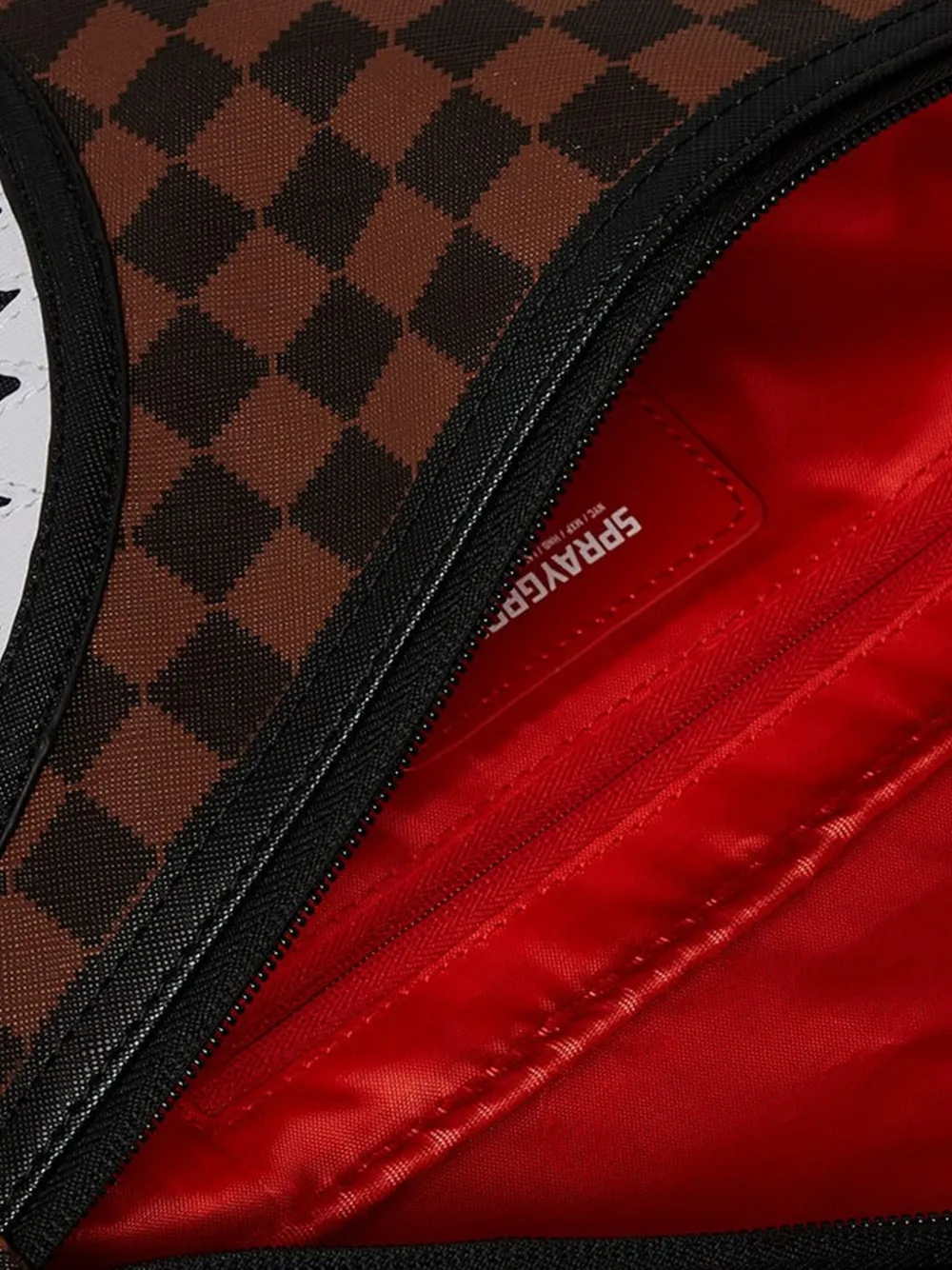 Sprayground Check-pattern Belt Bag In Brown