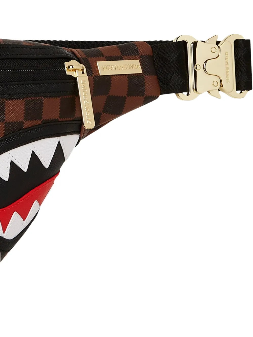 Sprayground Check-pattern Belt Bag In Brown