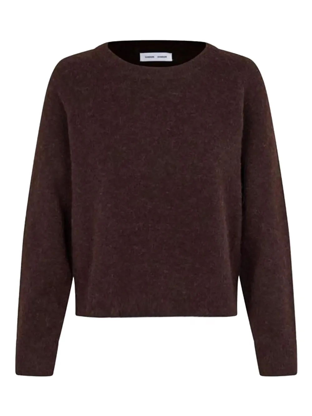 Samsoe & Samsoe Nor O-n Round-neck Sweater In Brown