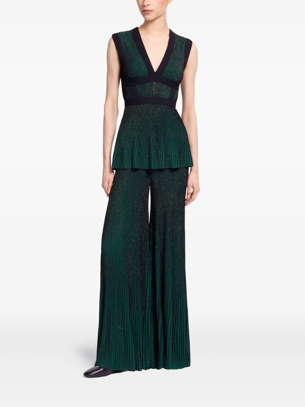 Elie Saab metallic trousers - Groen