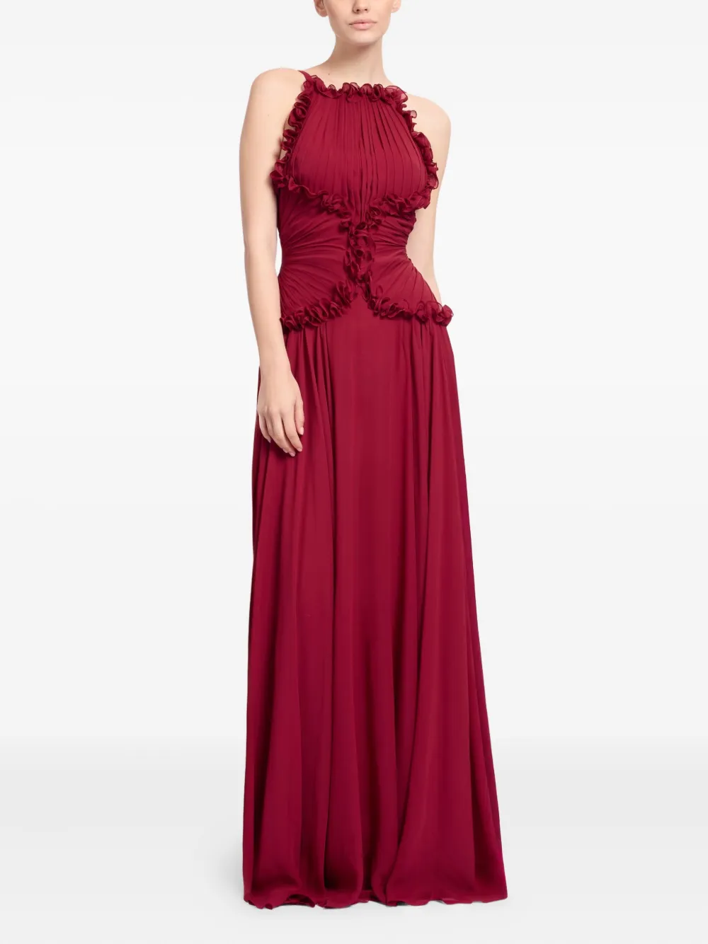 Elie Saab silk maxi dress - Rood
