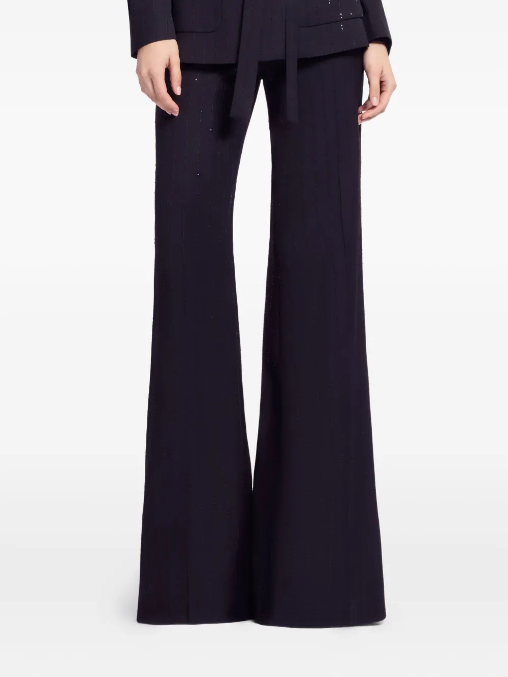 Elie Saab Broek met krijtstreep Zwart