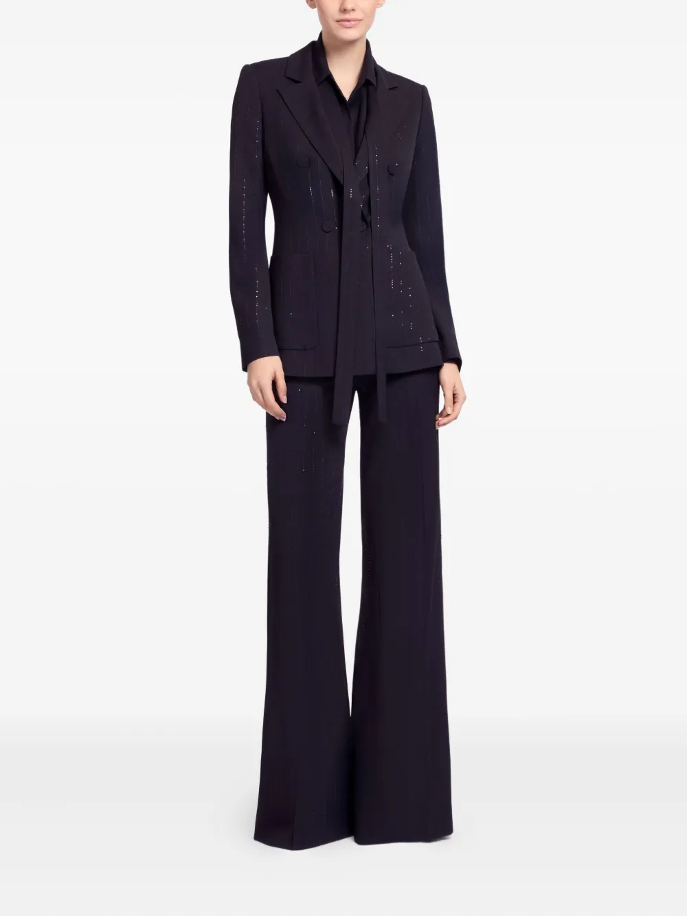 Elie Saab pinstripe trousers - Zwart